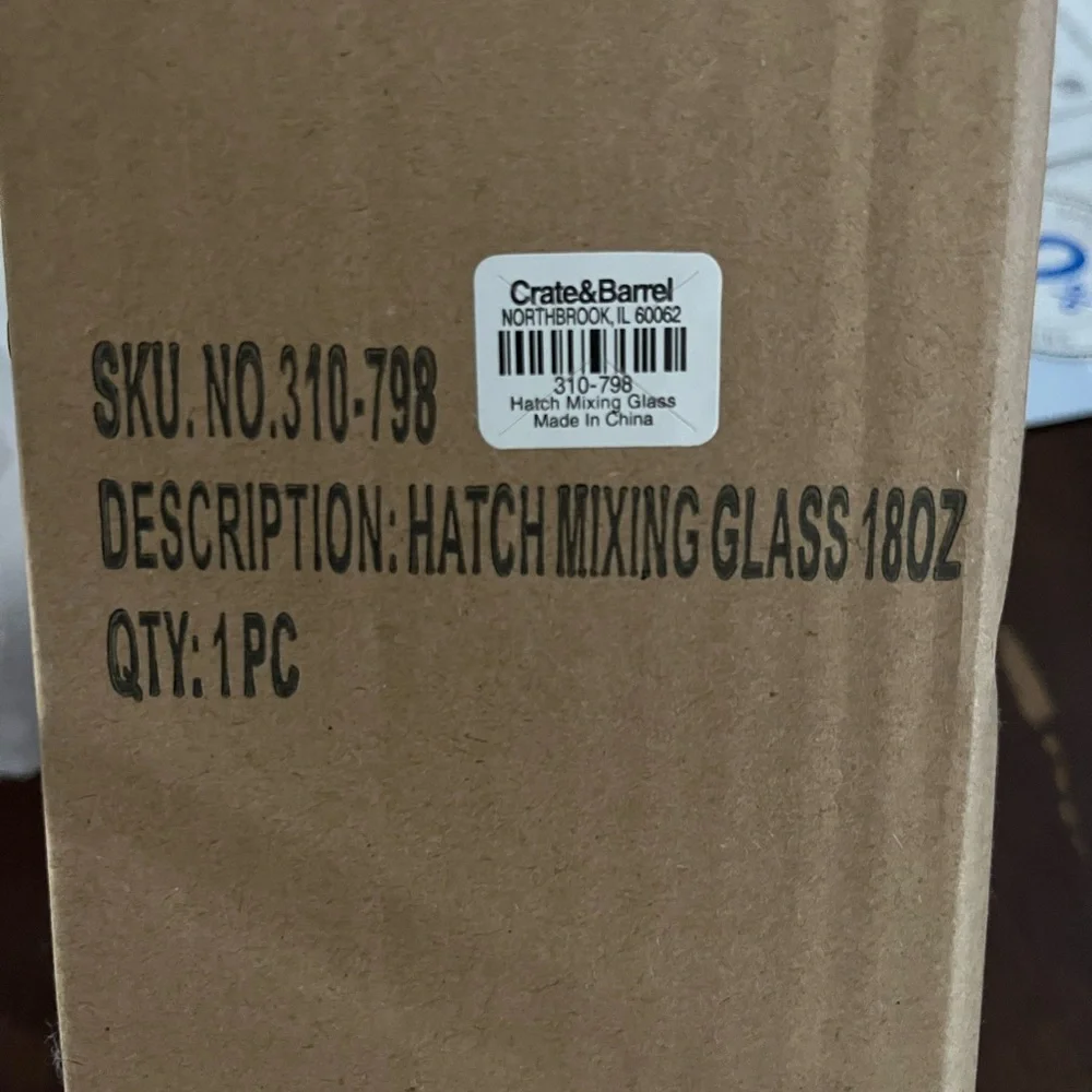 Crate&Barrel Hatch mixing glass
